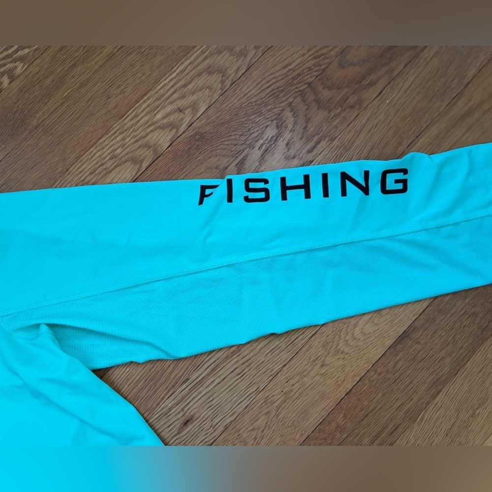 Bassdash Men’s Teal Long Sleeve Sun Fishing Shirt - Size L - Picture 5 of 9